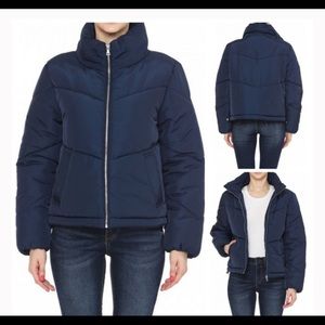 Montrez Navy Blue Puffer Coat.